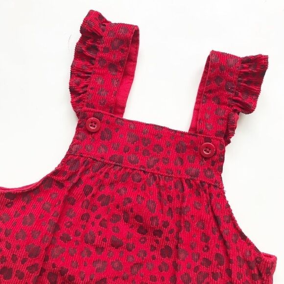 Carters leopard print corduroy dress jumper 9 months - Picture 2 of 5